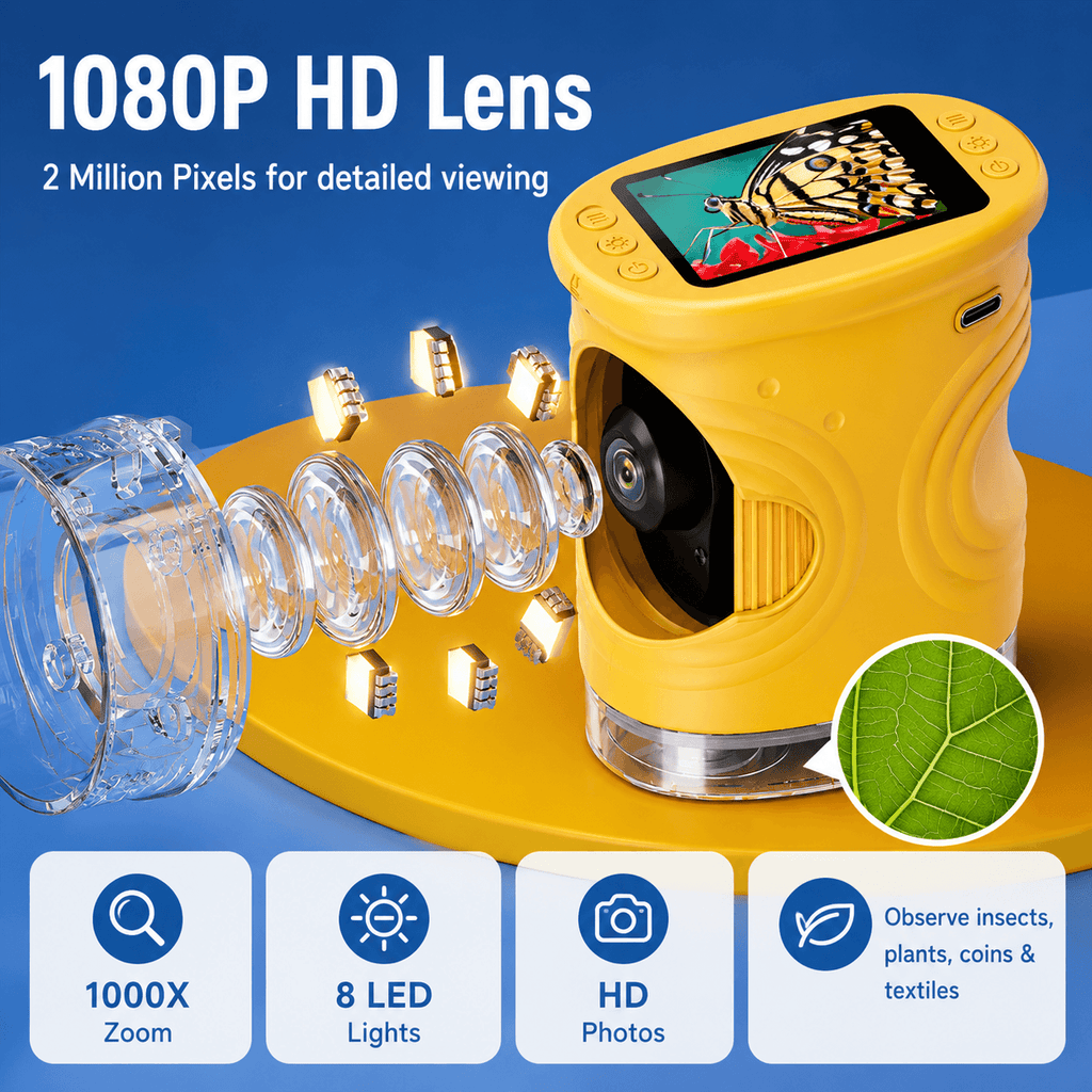 Kids Digital Handheld Microscope 🔬