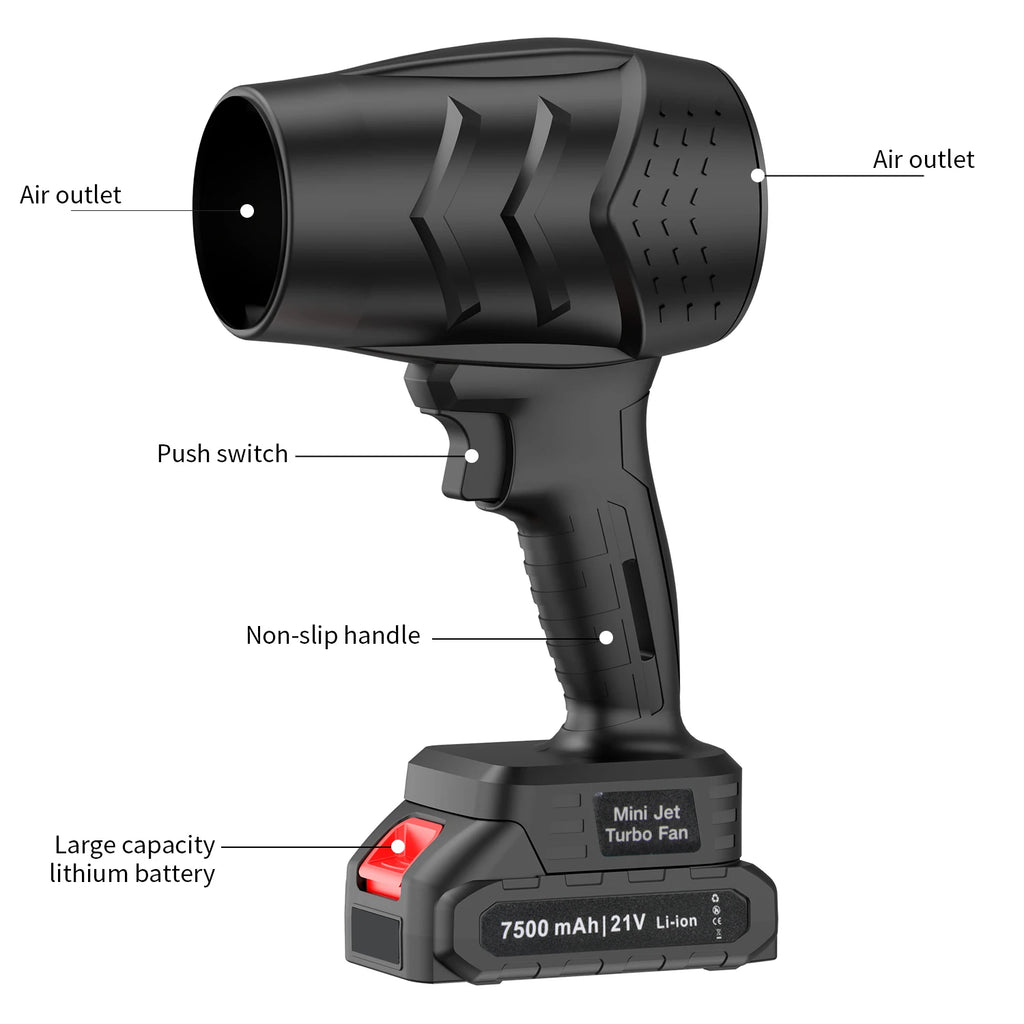 Cordless Mini Jet Turbo Fan 💨⚡