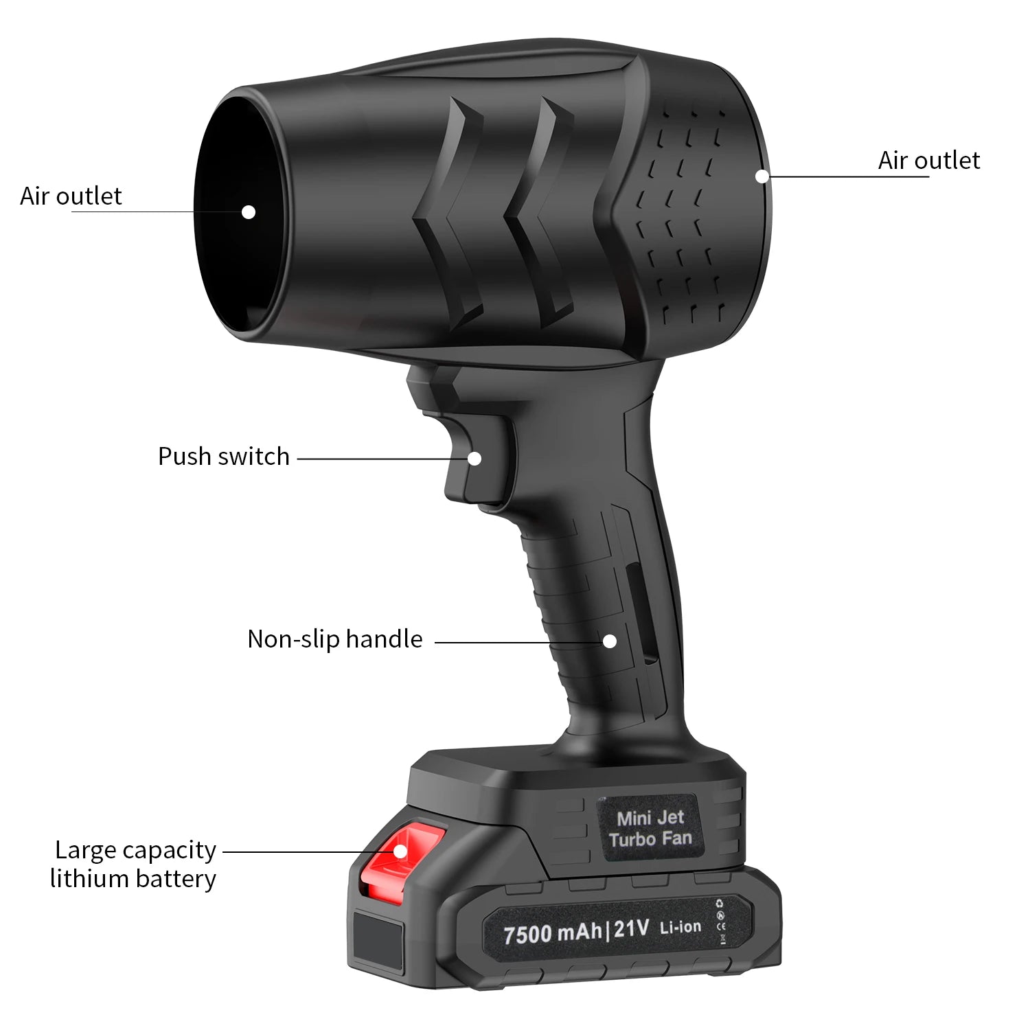 Cordless Mini Jet Turbo Fan 💨⚡