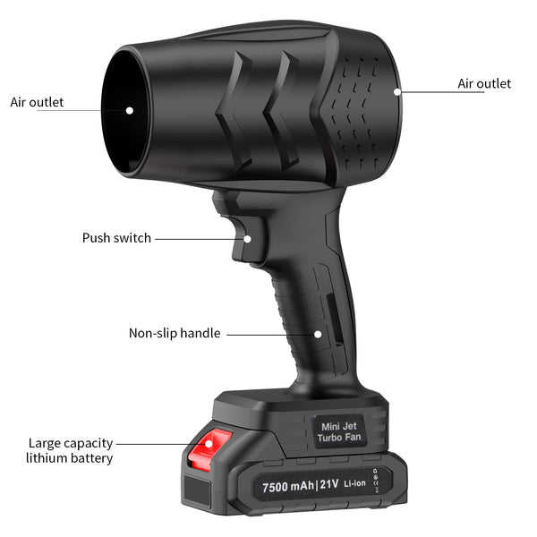 Cordless Mini Jet Turbo Fan 💨⚡