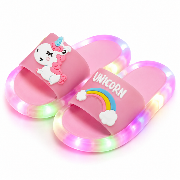 Kids Light-Up Unicorn Slippers 🦄✨