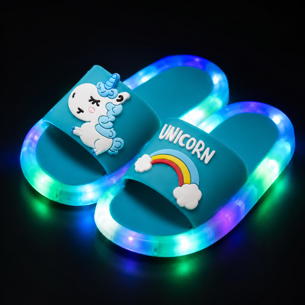 Kids Light-Up Unicorn Slippers 🦄✨