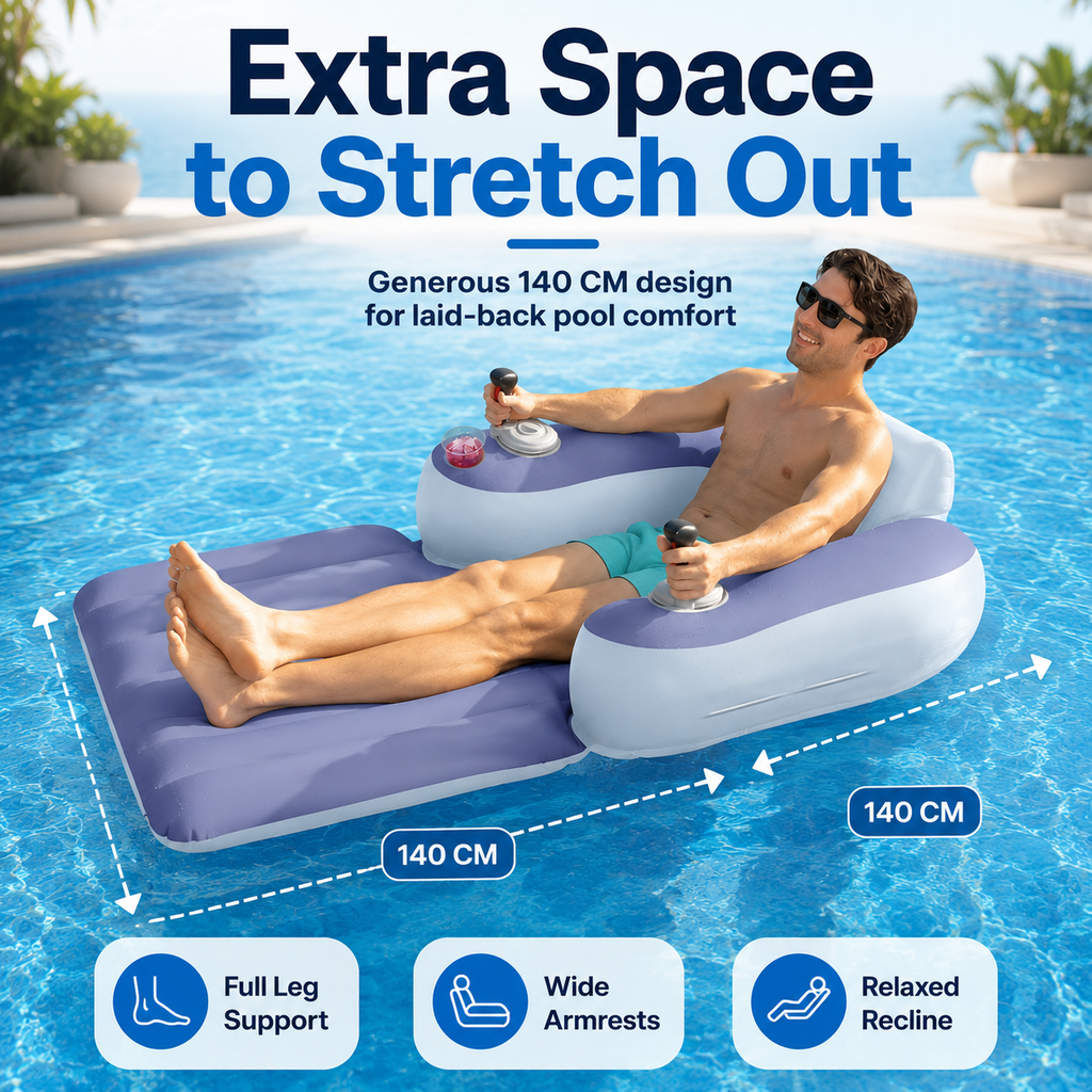 Motorized Inflatable Pool Lounge Chair 🏖️💦