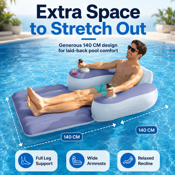 Motorized Inflatable Pool Lounge Chair 🏖️💦