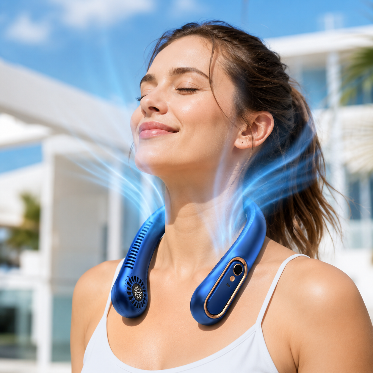 Rechargeable Neck Fan – Stay Cool Wherever You Go ❄️💨 Secondary image