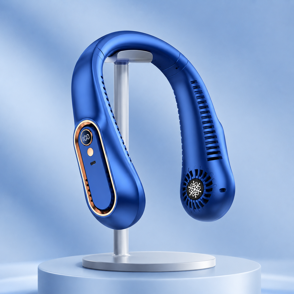 Rechargeable Neck Fan – Stay Cool Wherever You Go ❄️💨