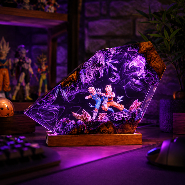 Goku & Vegeta Epoxy Resin LED Night Light ⚡🔥