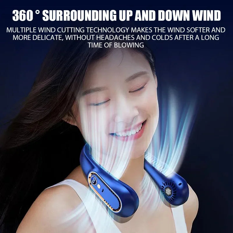 Rechargeable Neck Fan – Stay Cool Wherever You Go ❄️💨