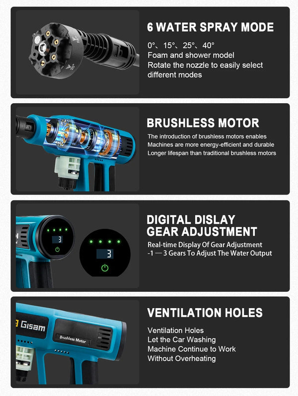 Cordless Brushless High-Pressure Washer 💦🚗