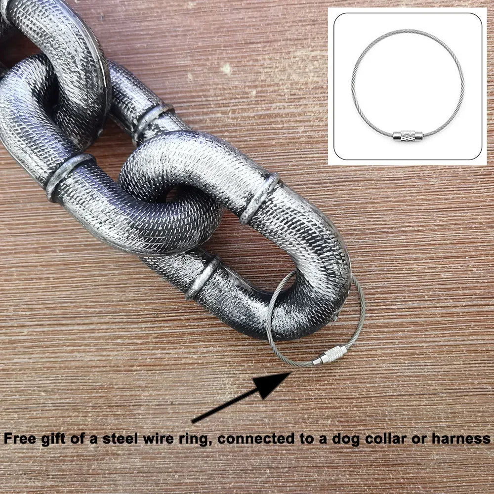 Chunky Iron-Style Dog Leash 🐶⛓️✨