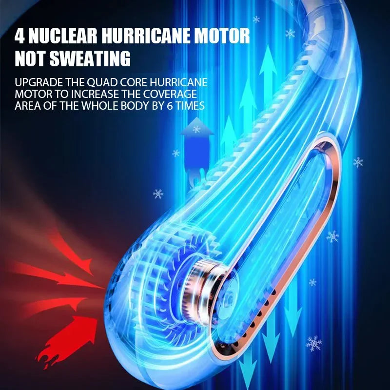 Rechargeable Neck Fan – Stay Cool Wherever You Go ❄️💨