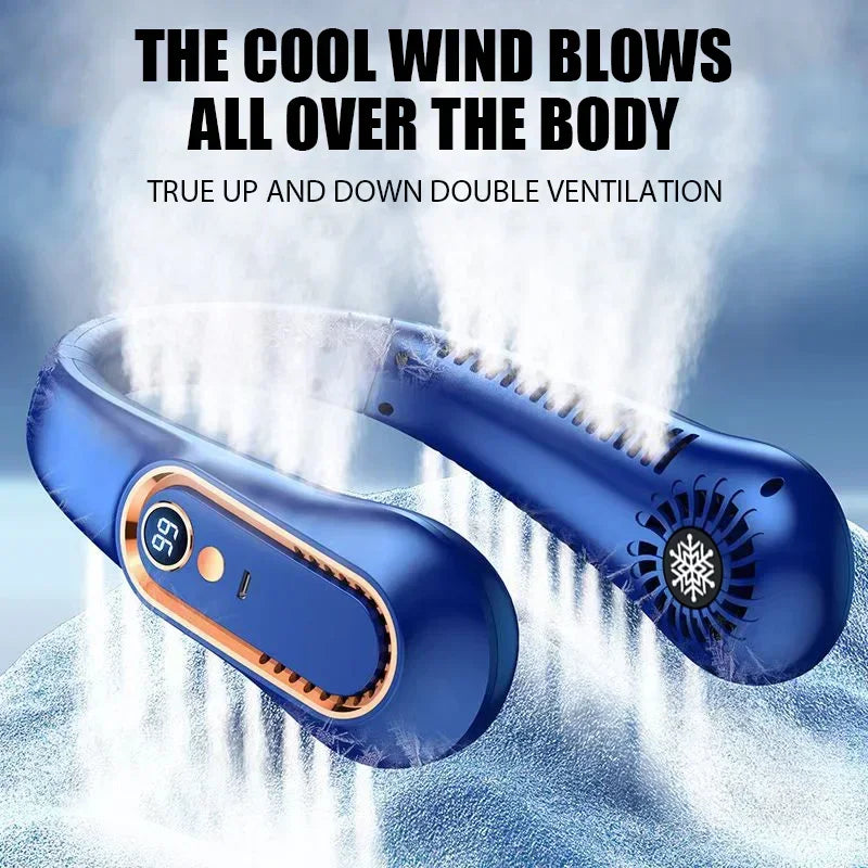 Rechargeable Neck Fan – Stay Cool Wherever You Go ❄️💨