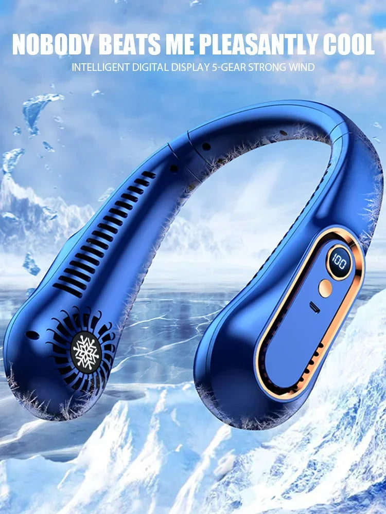 Rechargeable Neck Fan – Stay Cool Wherever You Go ❄️💨