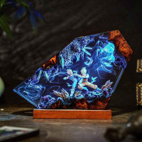 Goku & Vegeta Epoxy Resin LED Night Light ⚡🔥