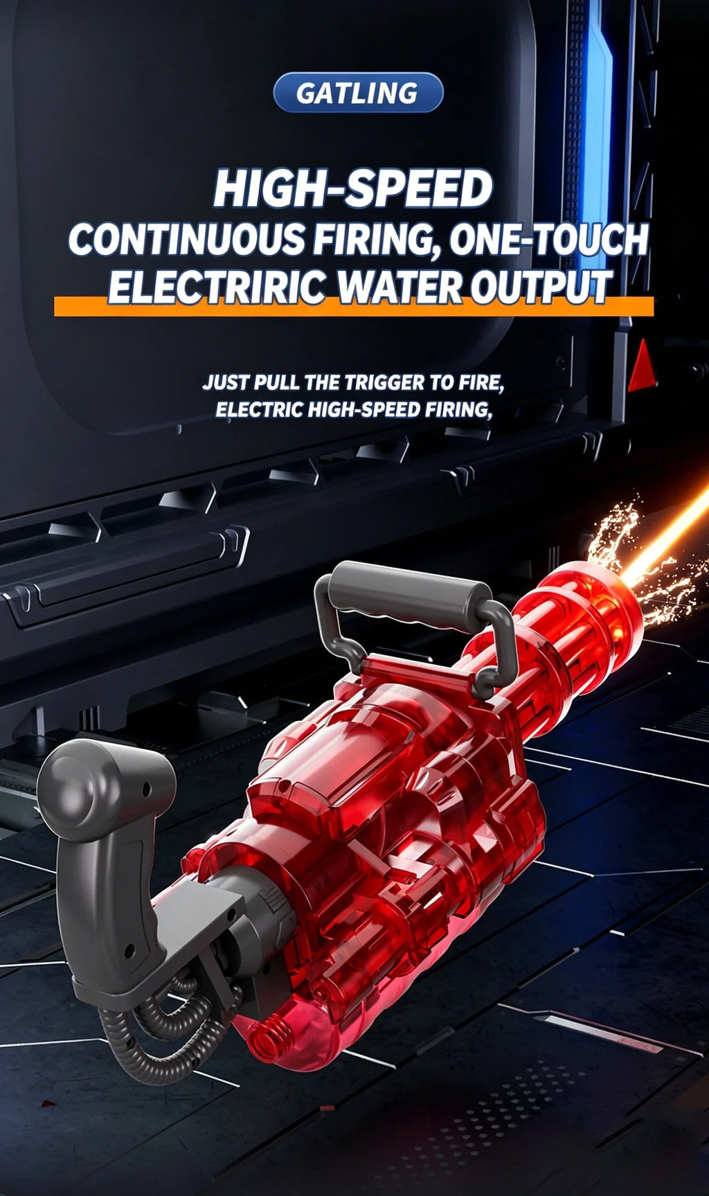 Rechargeable Electric Gatling Water Blaster 💦⚡