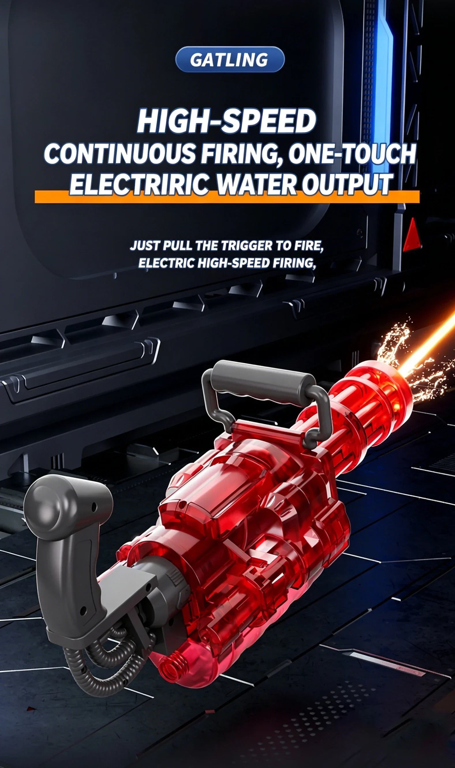 Rechargeable Electric Gatling Water Blaster 💦⚡