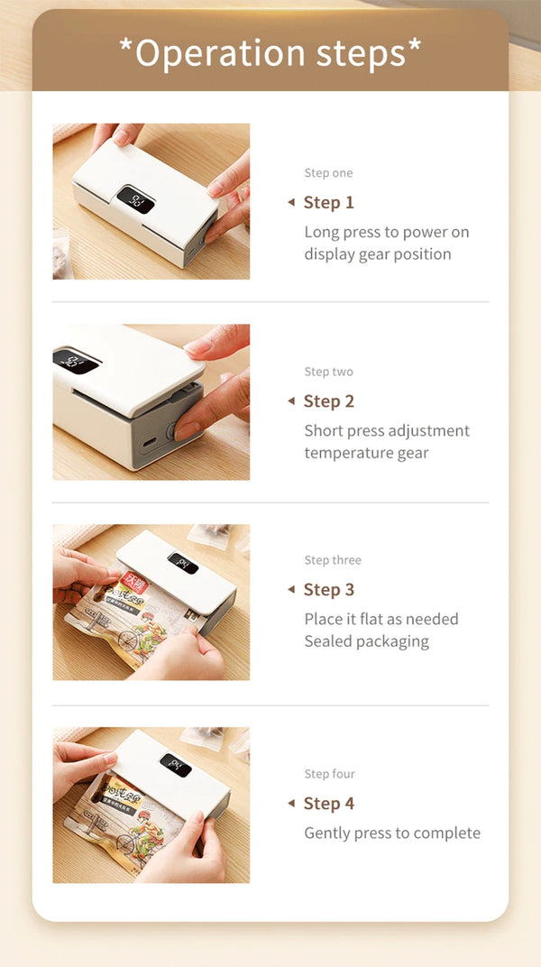 Mini Bag Sealer & Cutter for Snacks 🍪