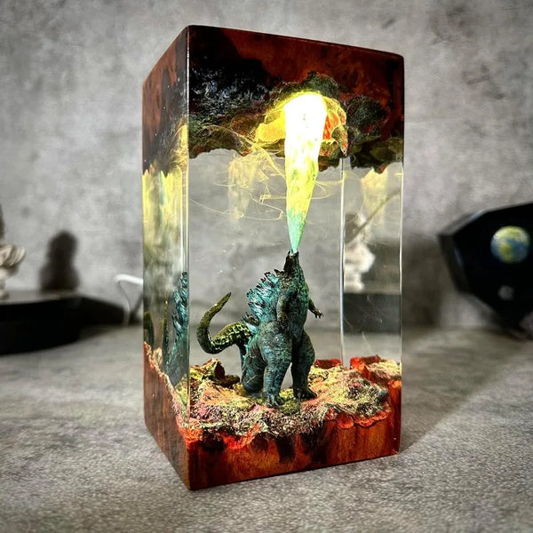 Godzilla Atomic Breath Resin Lamp 🦖