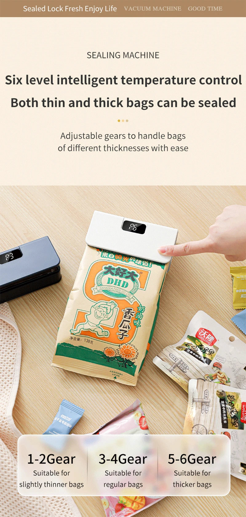 Mini Bag Sealer & Cutter for Snacks 🍪