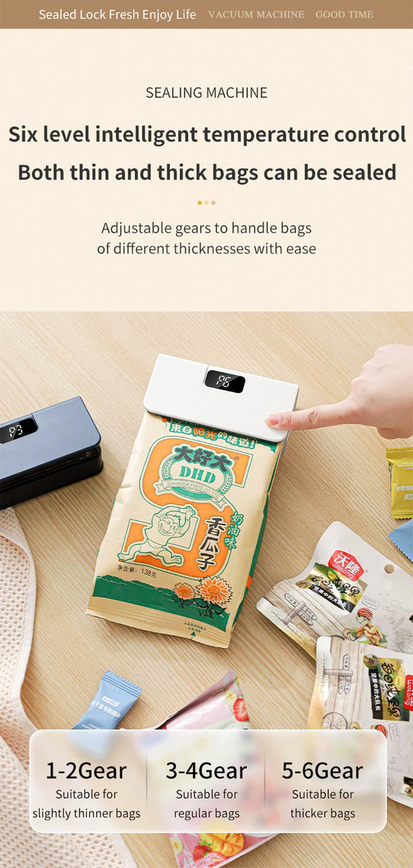 Mini Bag Sealer & Cutter for Snacks 🍪