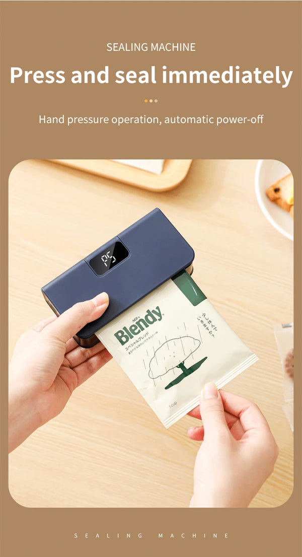 Mini Bag Sealer & Cutter for Snacks 🍪