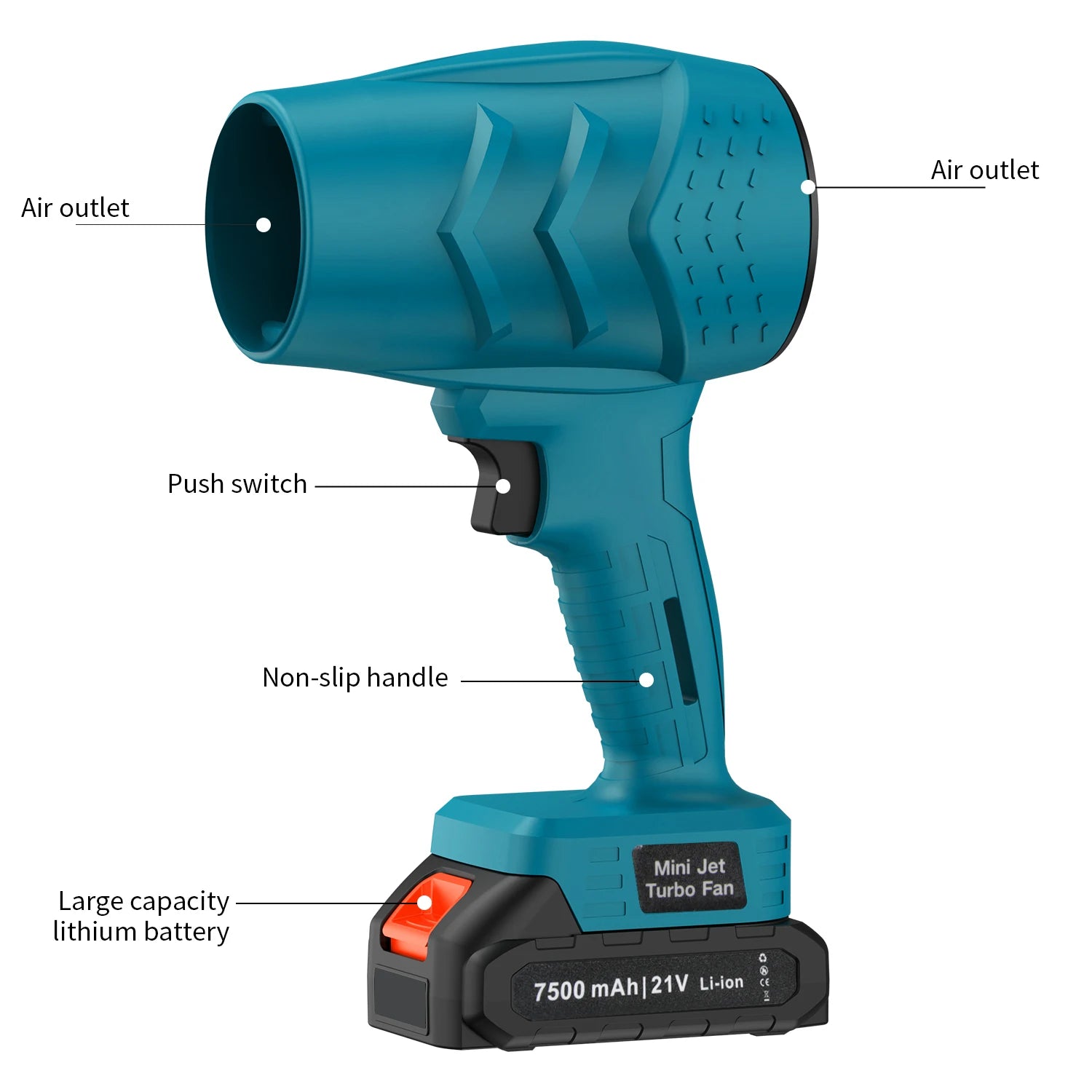 Cordless Mini Jet Turbo Fan 💨⚡