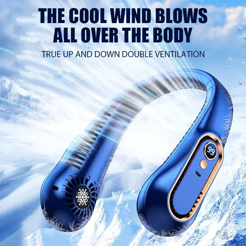 Rechargeable Neck Fan – Stay Cool Wherever You Go ❄️💨