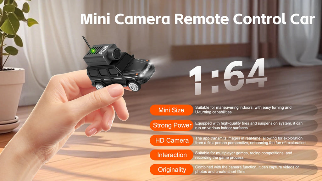 Mini RC Camera Car – Drive, Explore & Record in Real Time 🚗📸