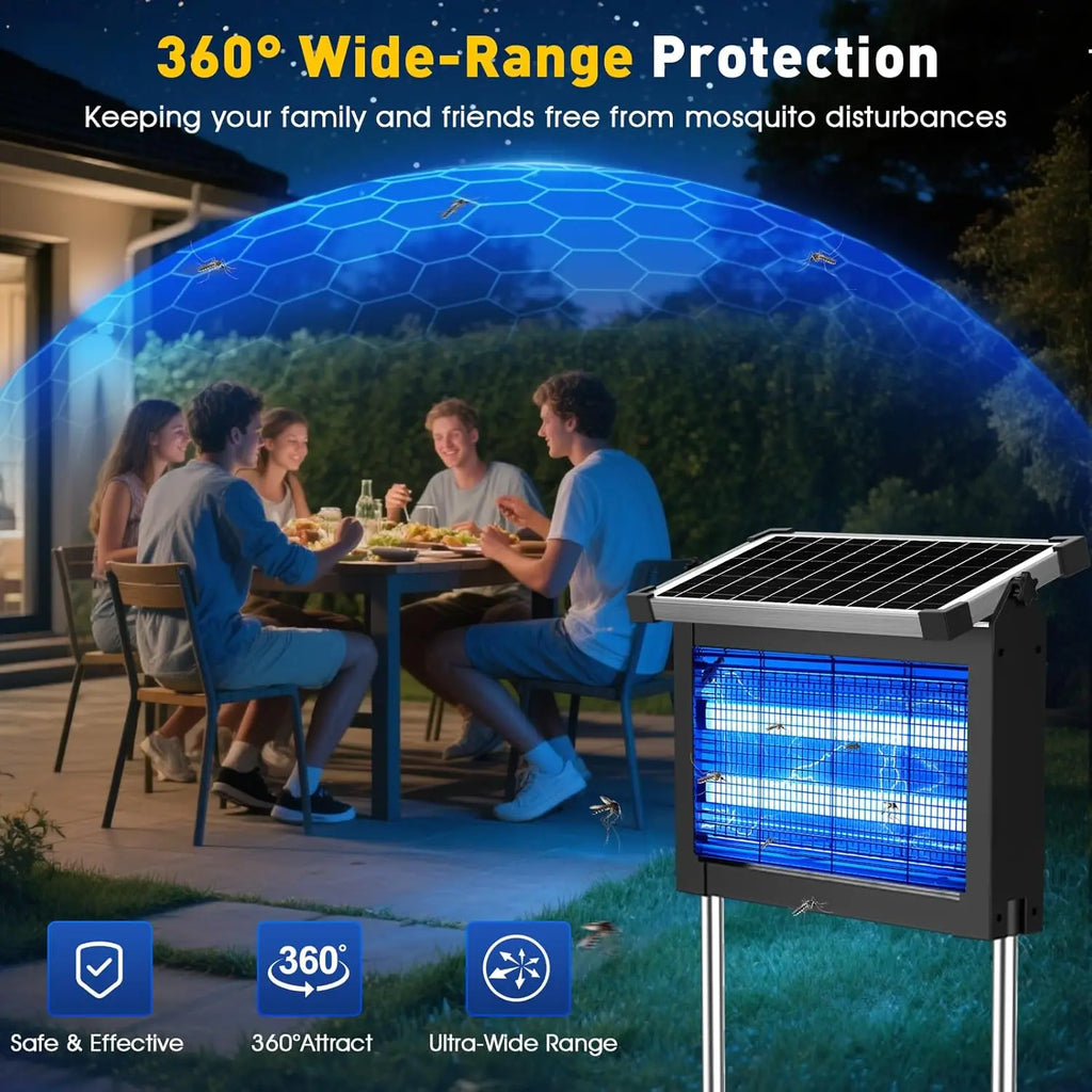 Solar Bug Zapper – Outdoor Mosquito Killer Light 🌙⚡