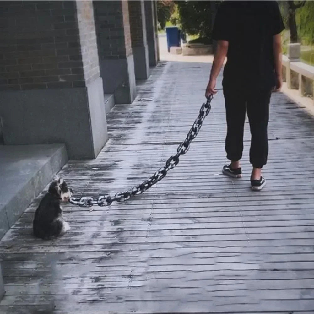 Chunky Iron-Style Dog Leash 🐶⛓️✨