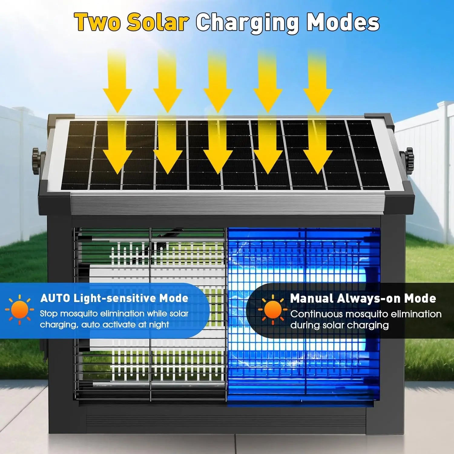 Solar Bug Zapper – Outdoor Mosquito Killer Light 🌙⚡