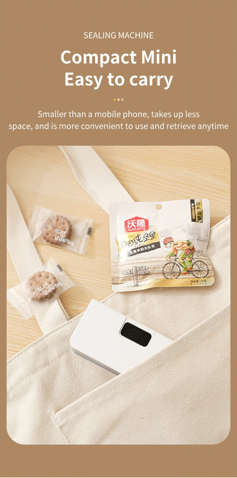 Mini Bag Sealer & Cutter for Snacks 🍪