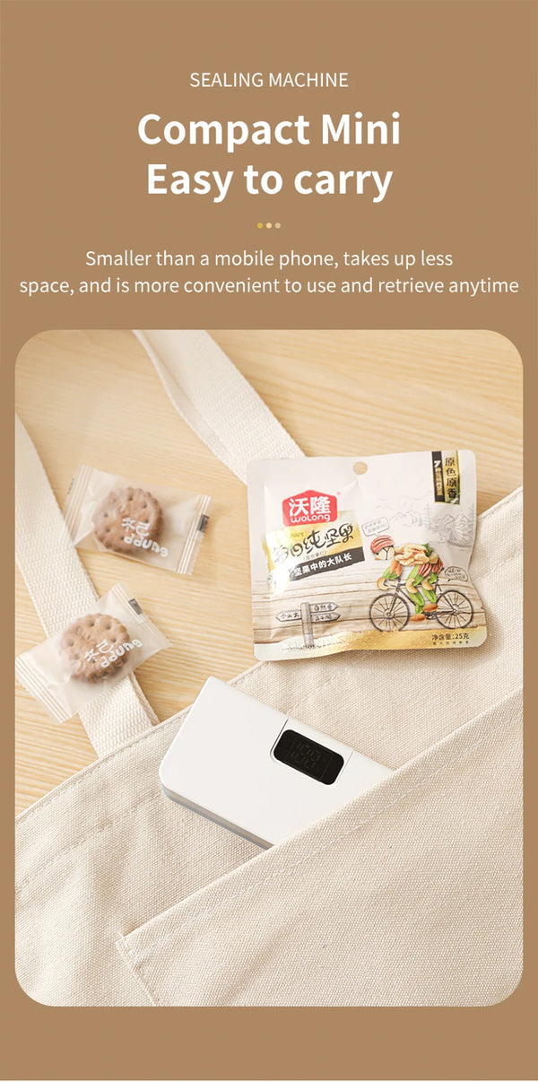 Mini Bag Sealer & Cutter for Snacks 🍪