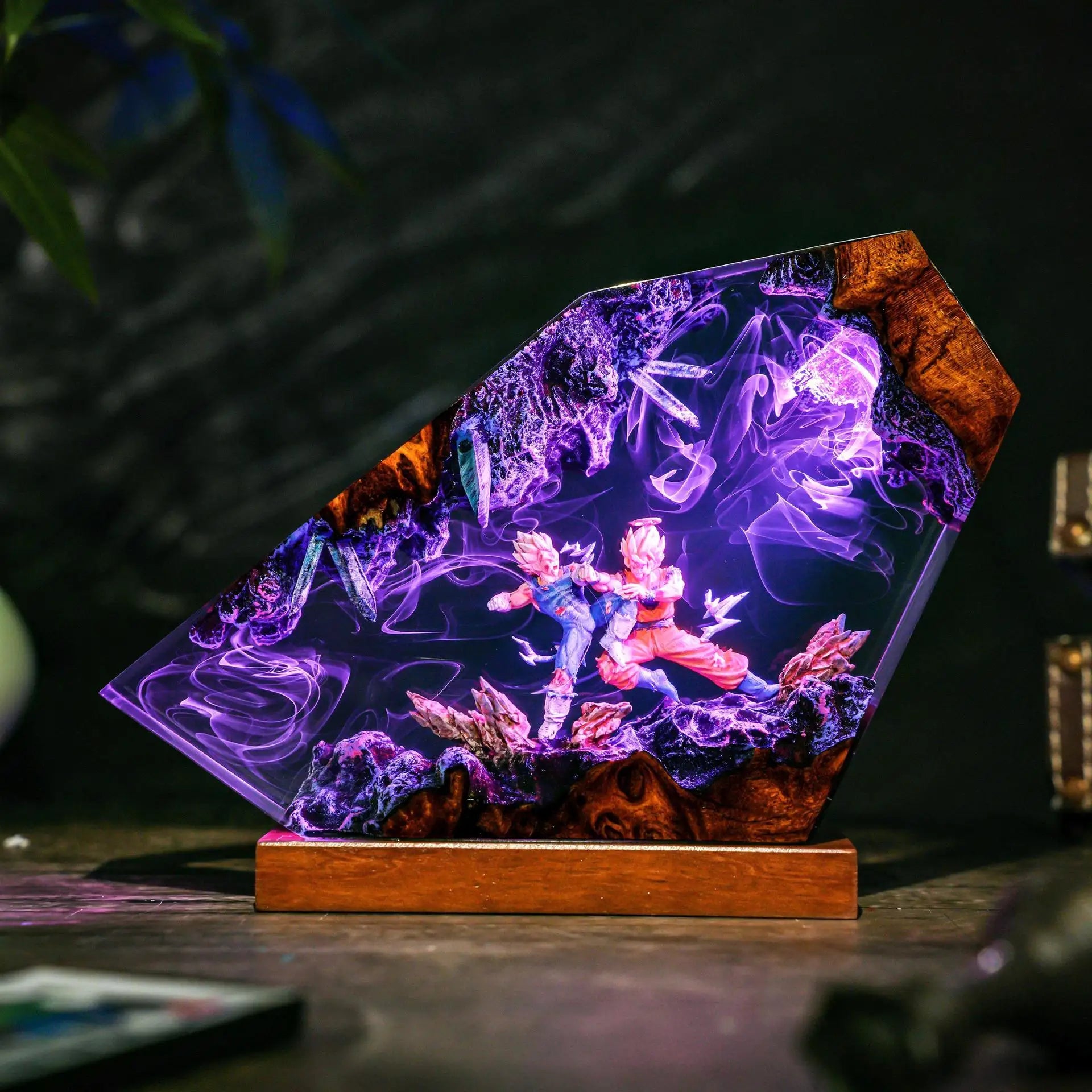 Goku & Vegeta Epoxy Resin LED Night Light ⚡🔥