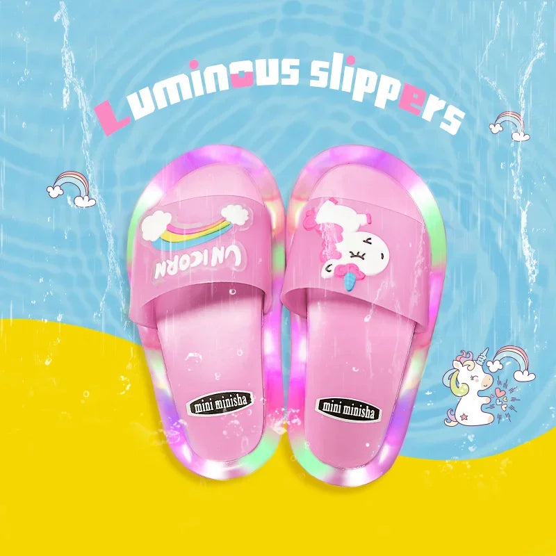Kids Light-Up Unicorn Slippers 🦄✨ Secondary image