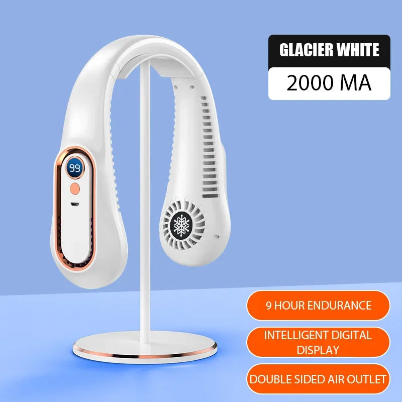 Rechargeable Neck Fan – Stay Cool Wherever You Go ❄️💨